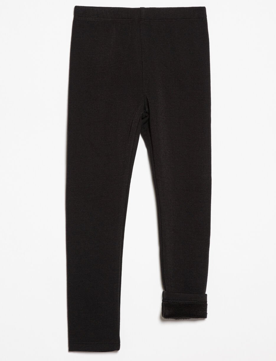 Legging long doublé en peluche