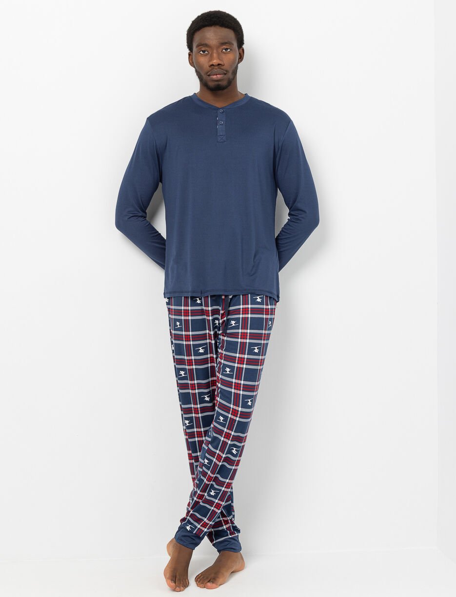 Pyjama 2 pièces à carreaux