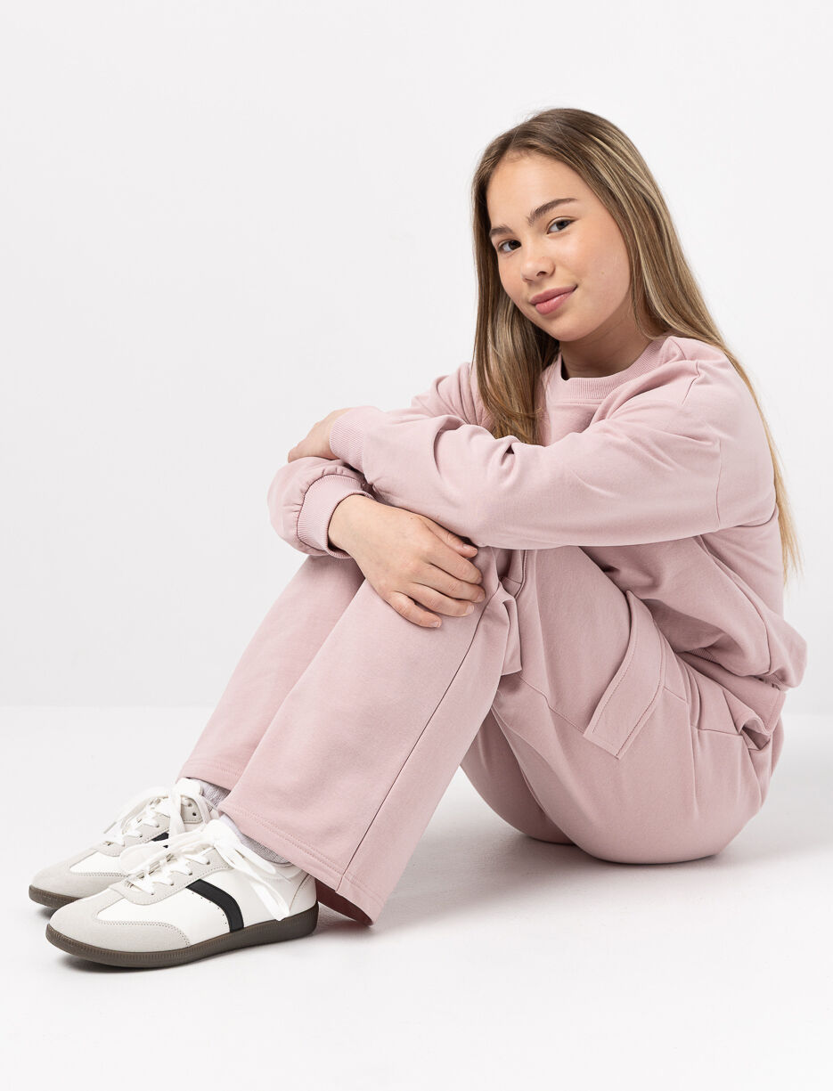 Wide-leg Fleece Cargo Pants