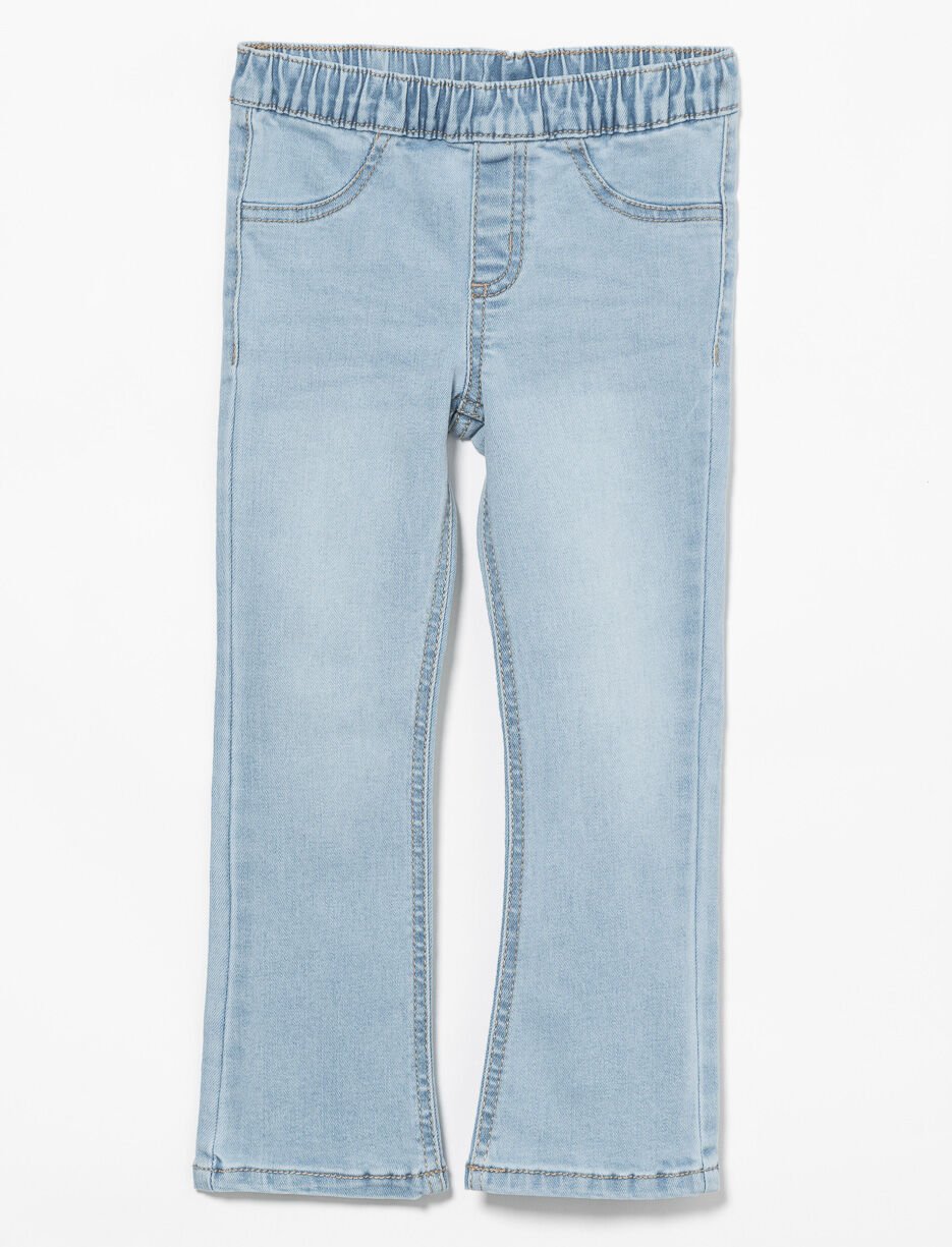 Flared Jeans with Elastic Waistband - Little Girl