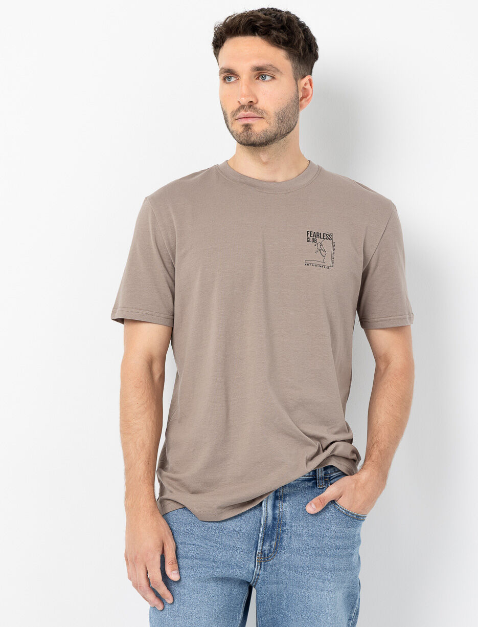 Back Print Crew-neck T-shirt