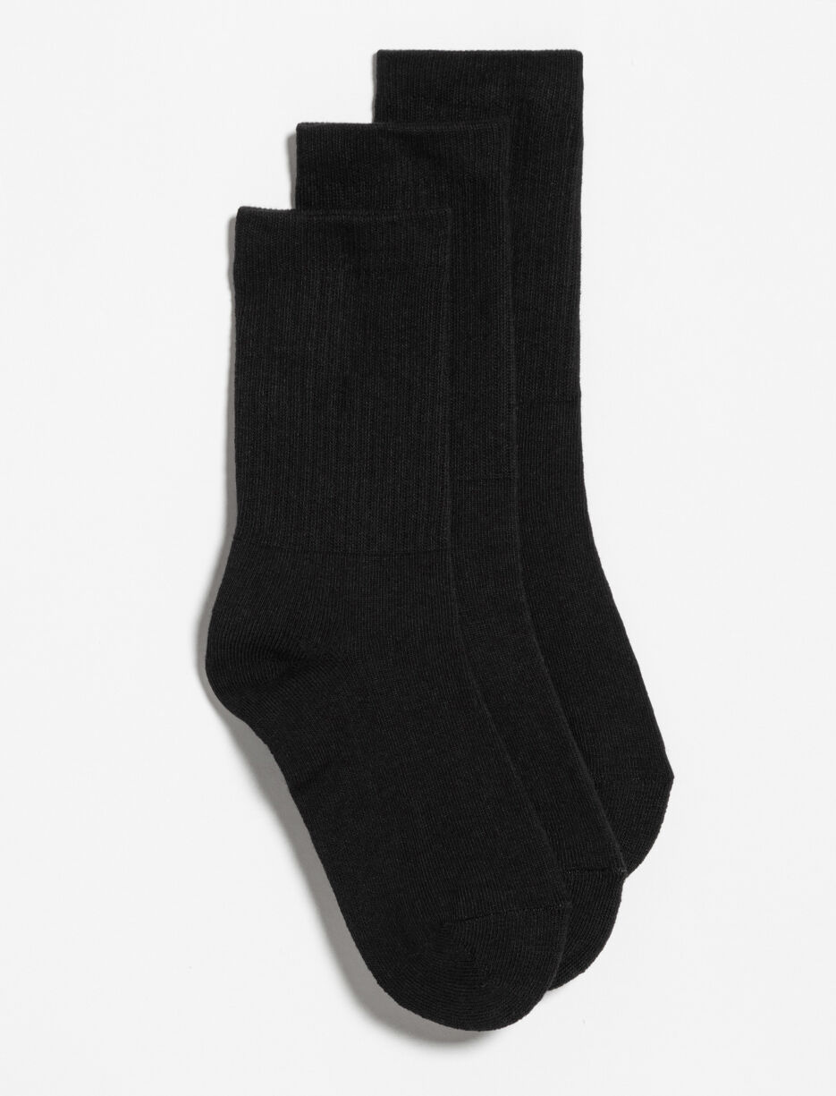 Chaussettes mi-mollet unies - paquet de 3