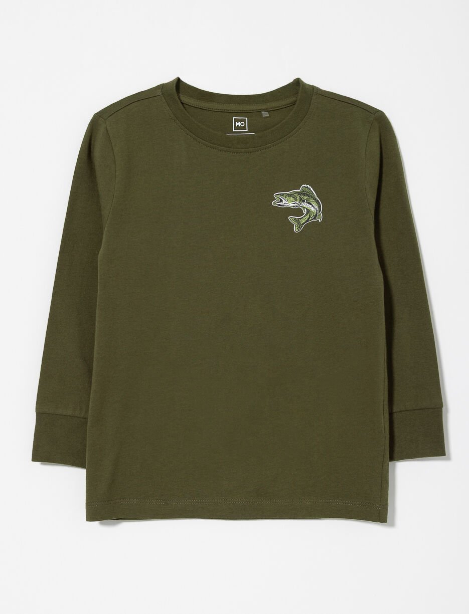 T-shirt imprimé au dos en coton bio - petit garçon