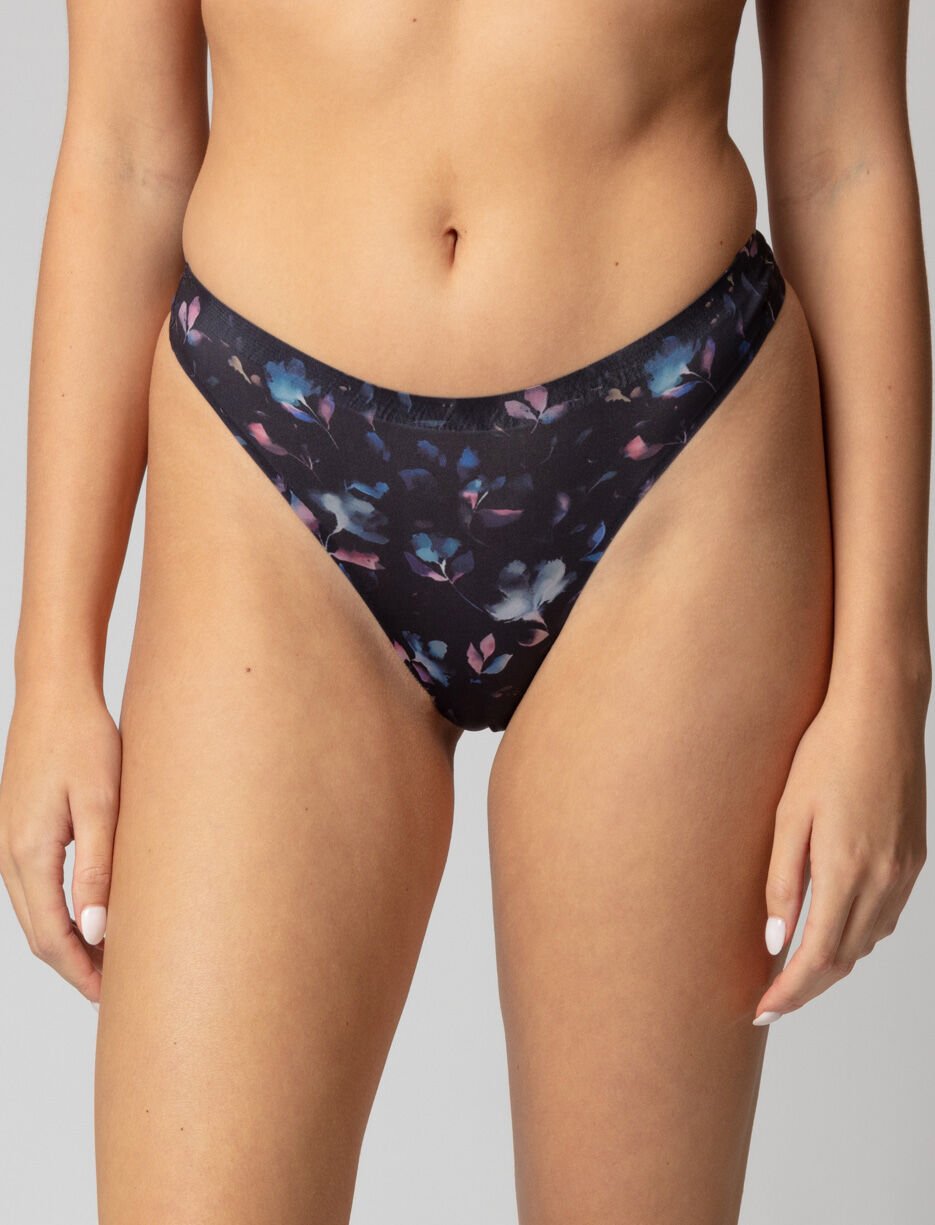 Culotte tanga à motifs