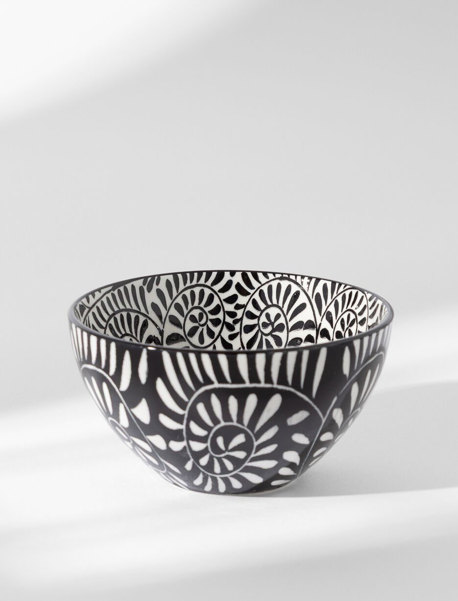 Mini bol en grès à motifs