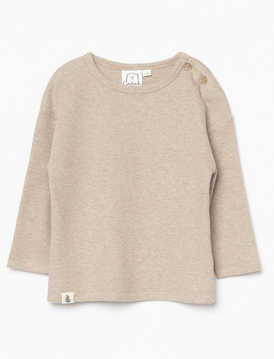 T-shirt gaufré en coton bio - bébé garçon