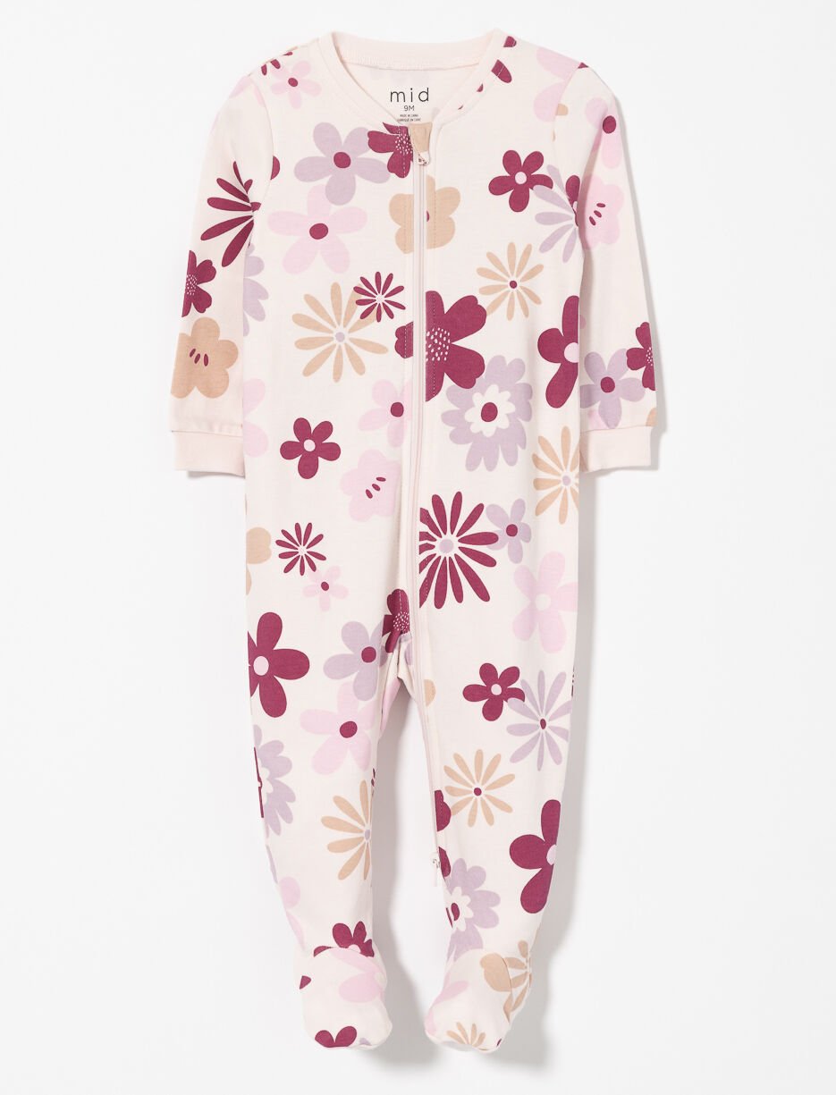 Pyjama 1 pièce imprimé à pieds antidérapants