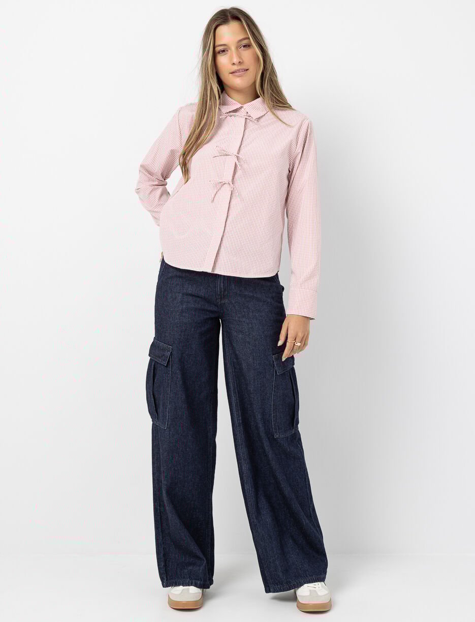 Jean cargo à jambe large