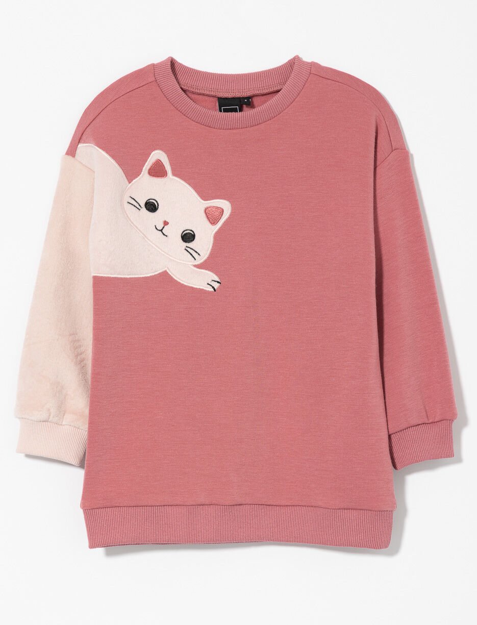 Cat Print Fleece Tunic - Little Girl