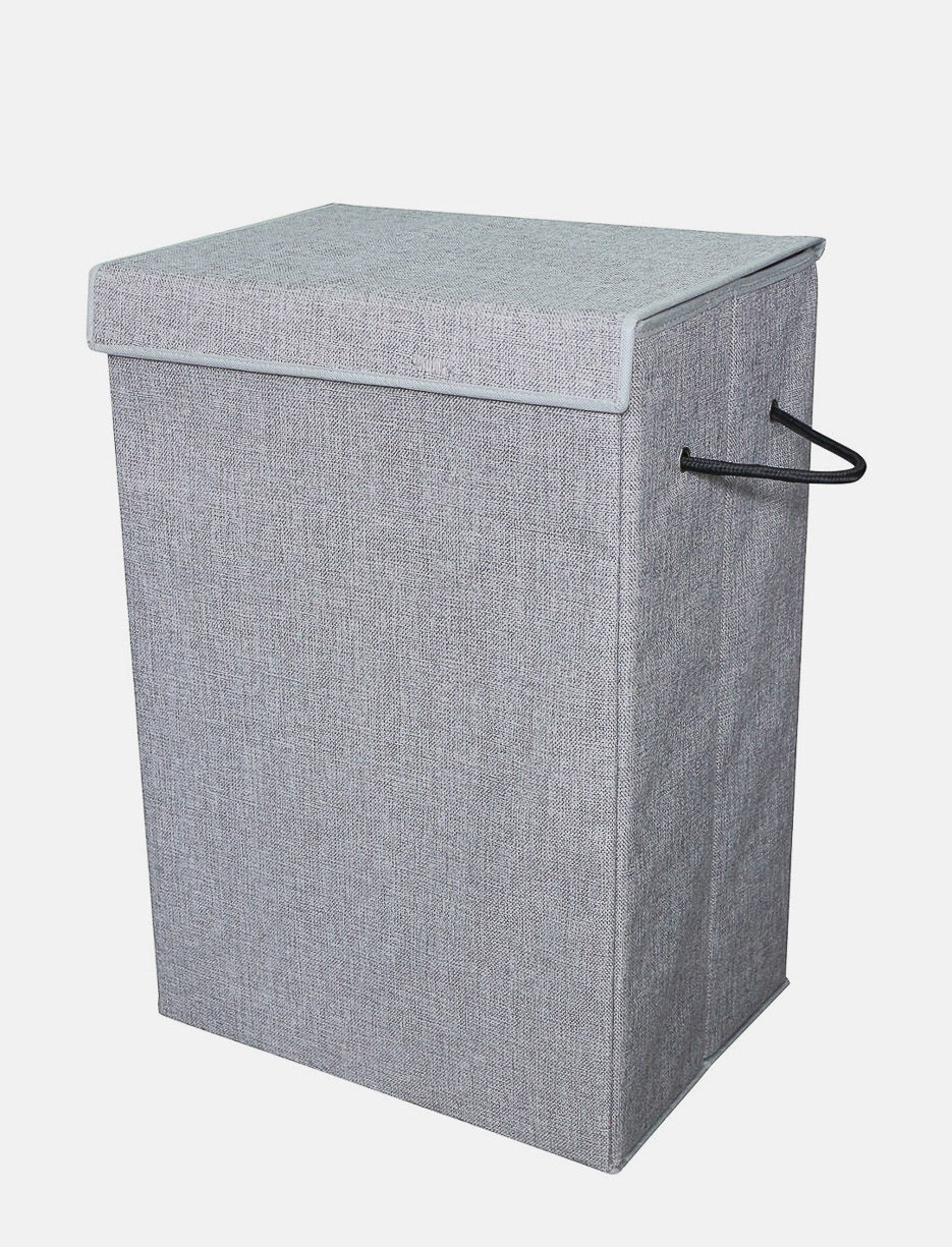 Panier de linge rectangulaire en tissu