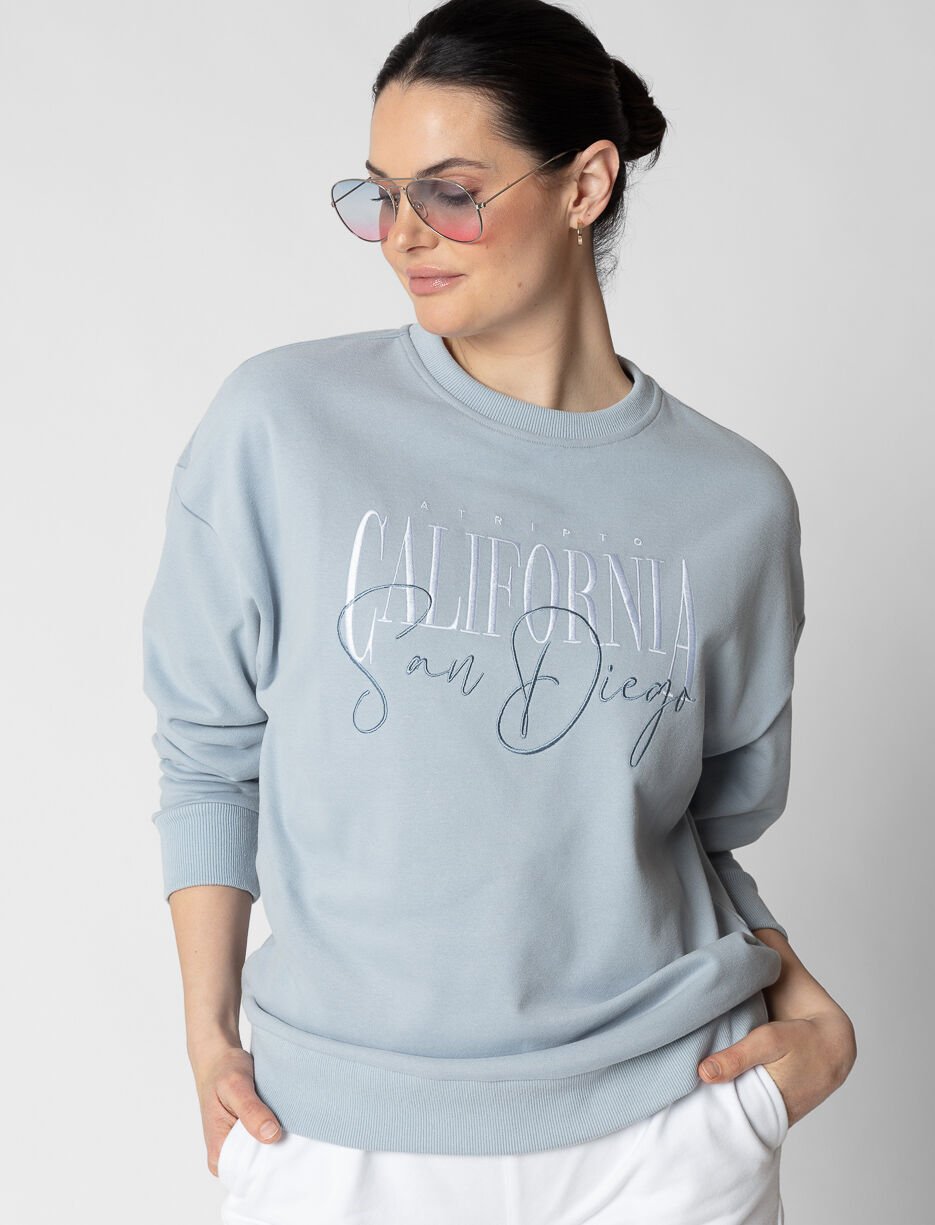 Solid Embroidered Sweater