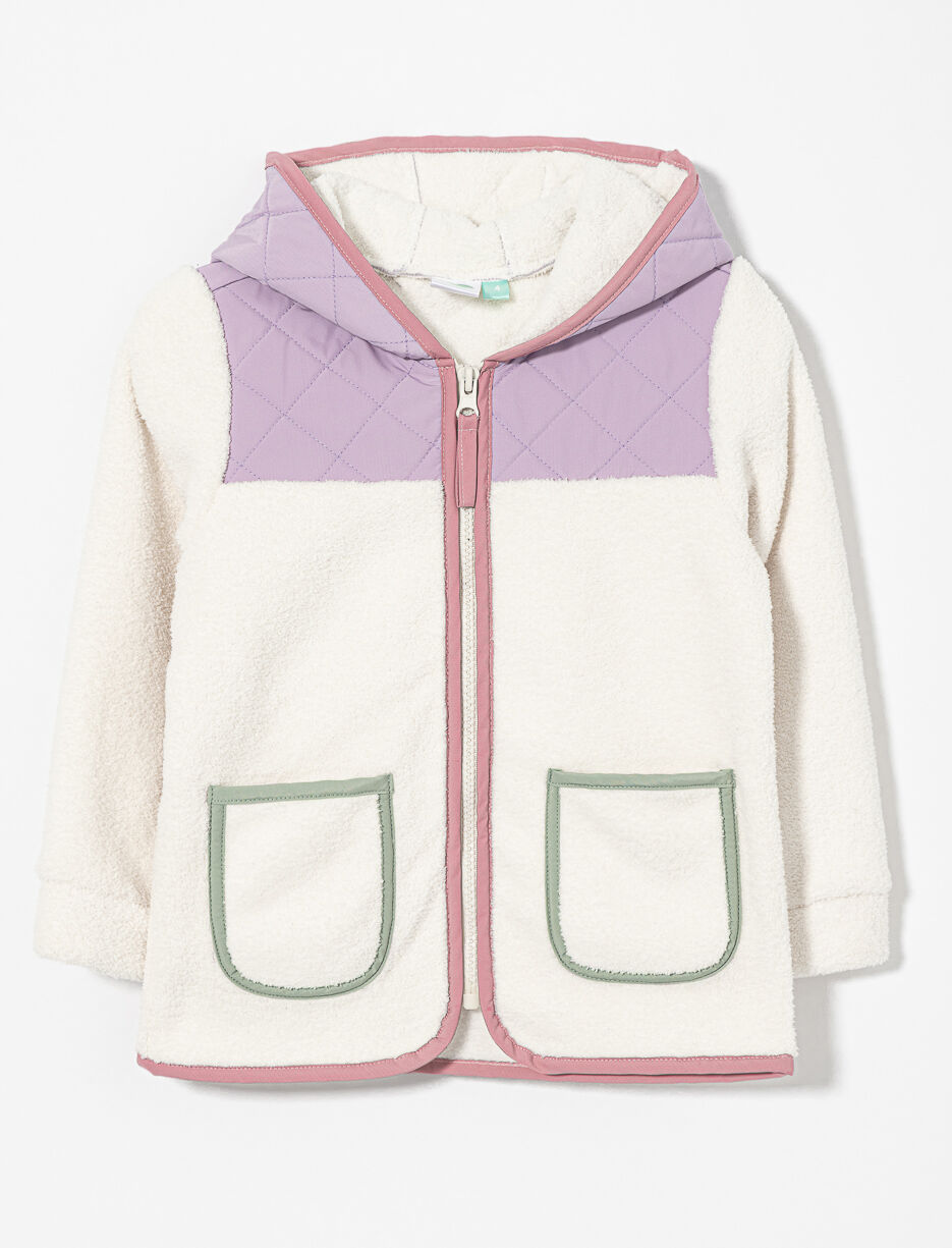 Veste zippée en polar à capuchon - petite fille