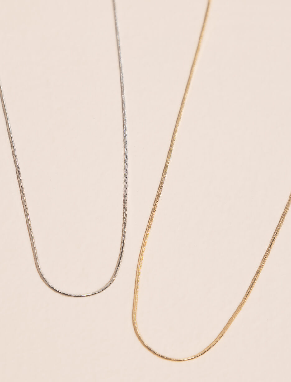 Chaînes fines dorée et argentée - paquet de 2 