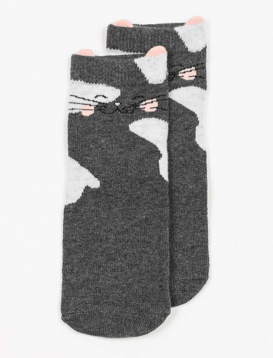 Chaussettes avec face de chat 