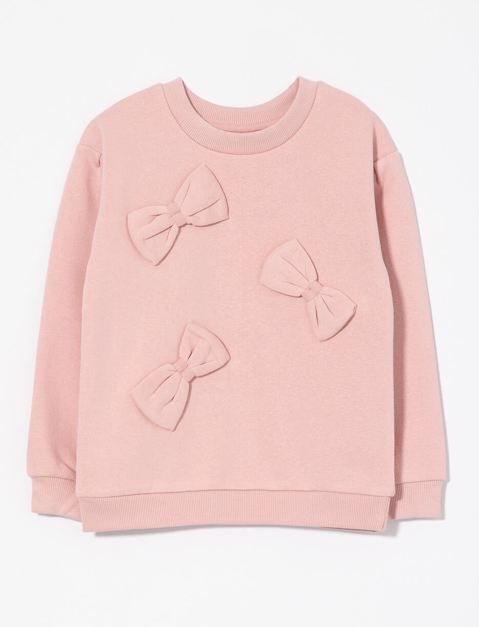 Sweater with Decorative Bows - Little Girl