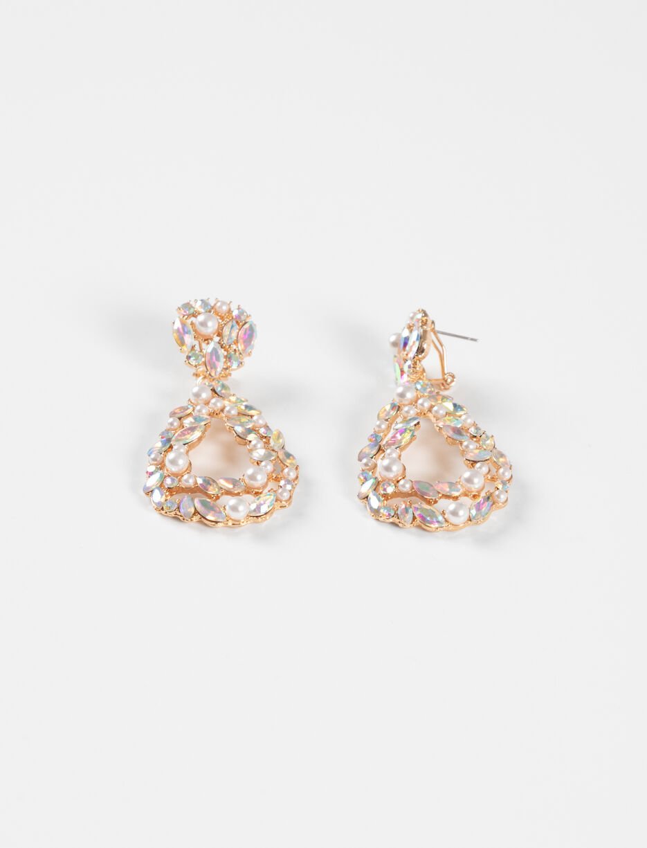 Pearl and Zircon Earrings