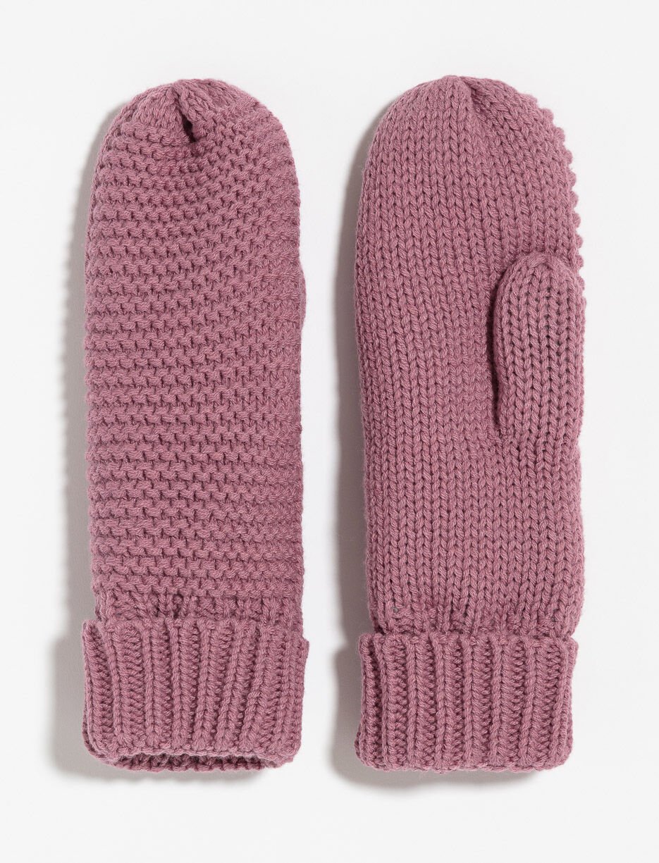 Mitaines en tricot unies
