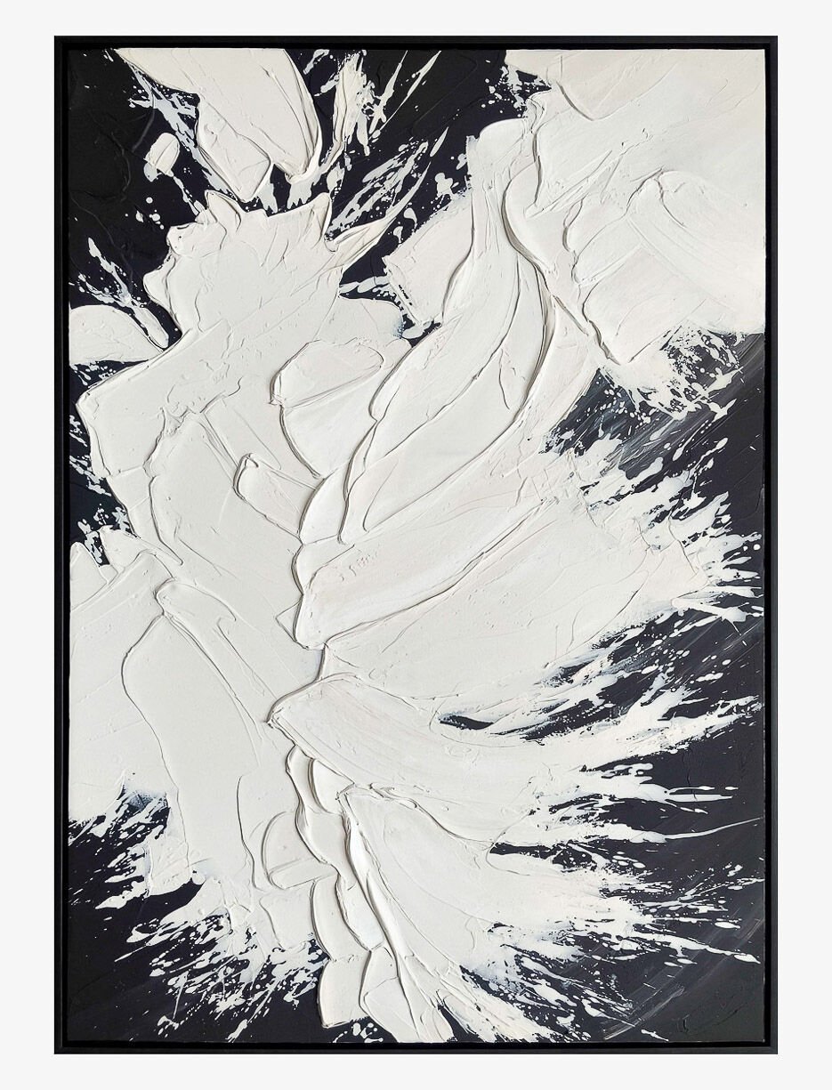 Toile encadrée en plâtre avec cadre peint à la main Toile encadrée en plâtre avec cadre peint à la main
