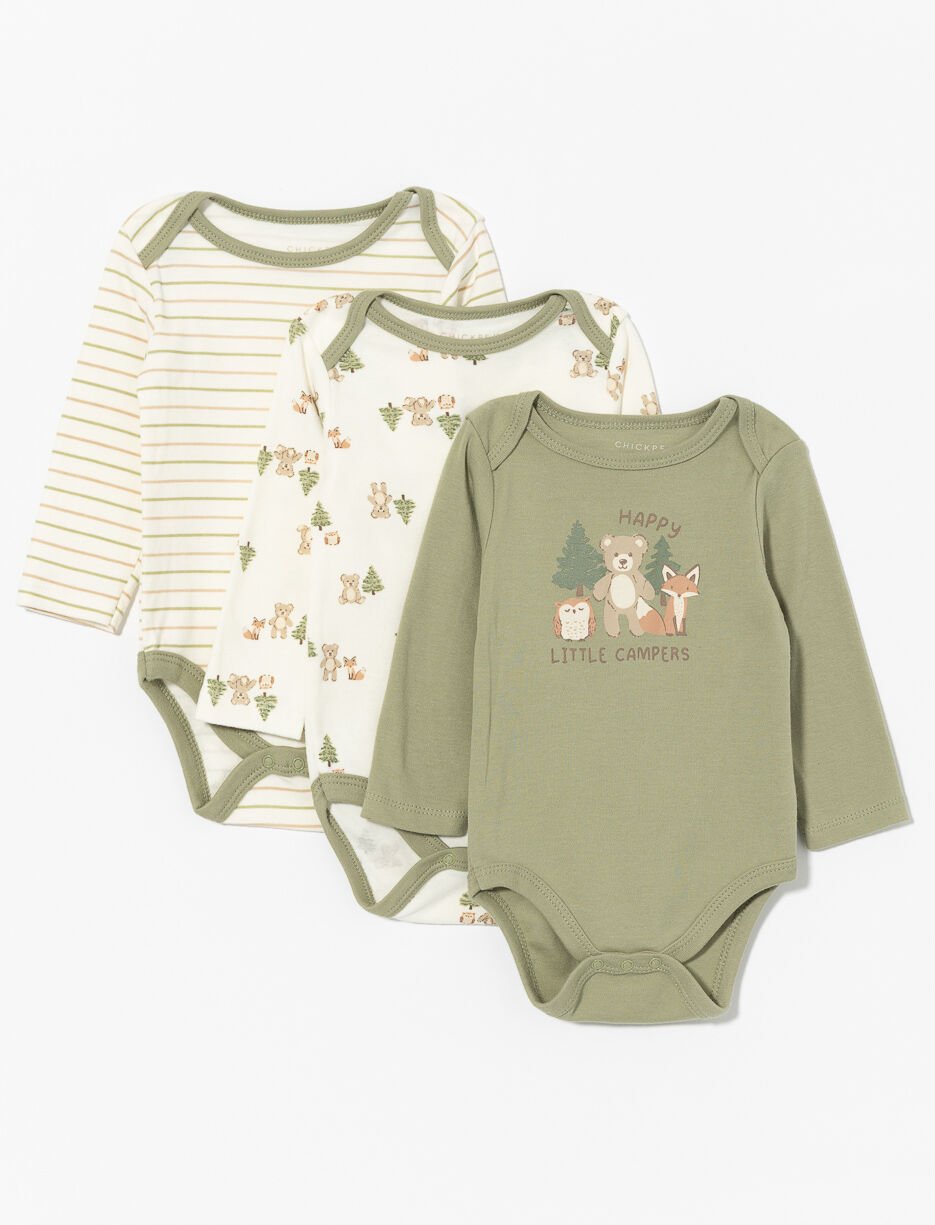 Printed Bodysuits - Pack of 3