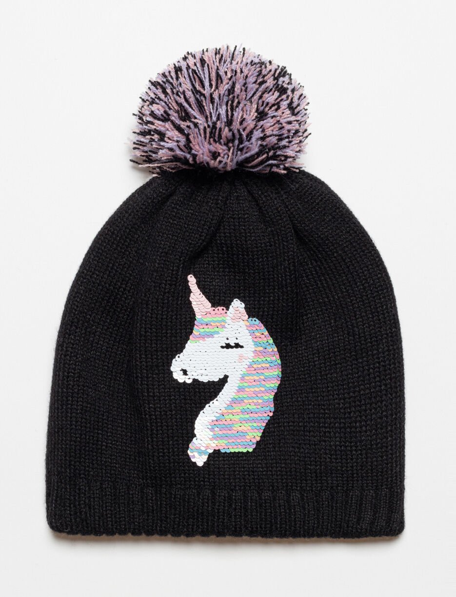 Knit Unicorn-print Beanie - Children