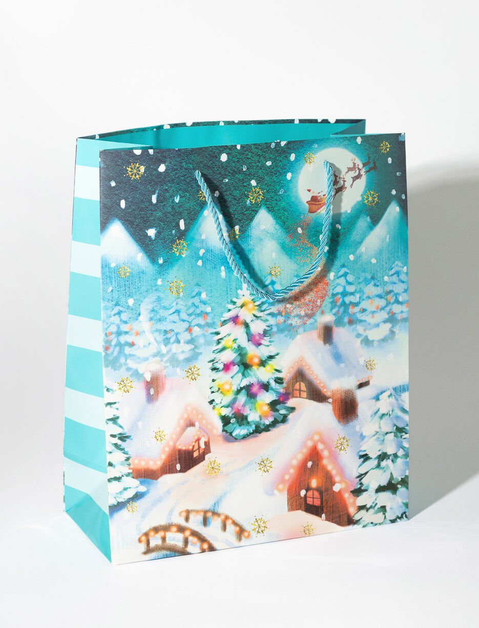 Sac cadeau No&euml;l moyen