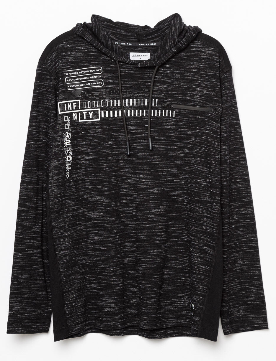 Hooded top graphic tee