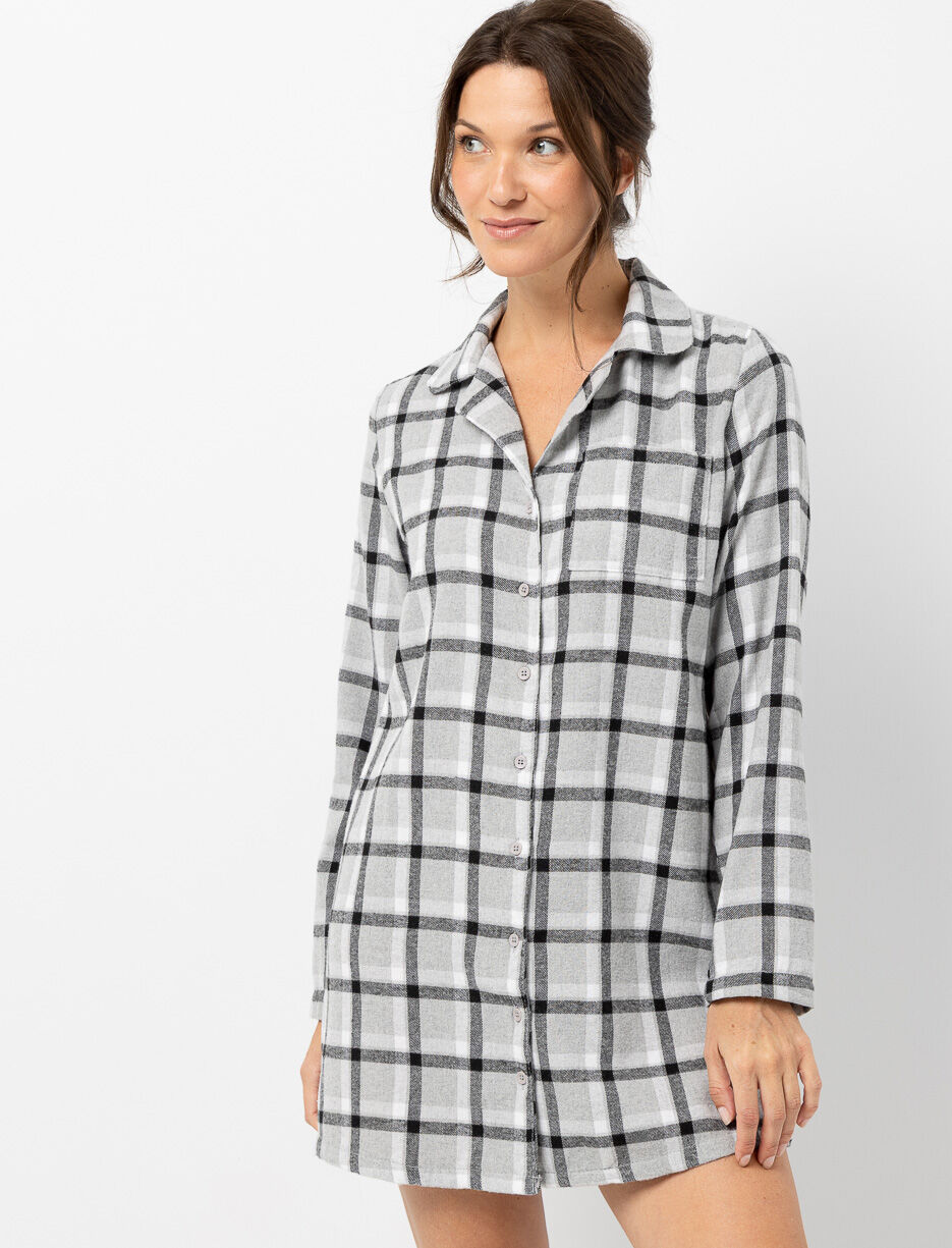 Chemise de nuit à carreaux