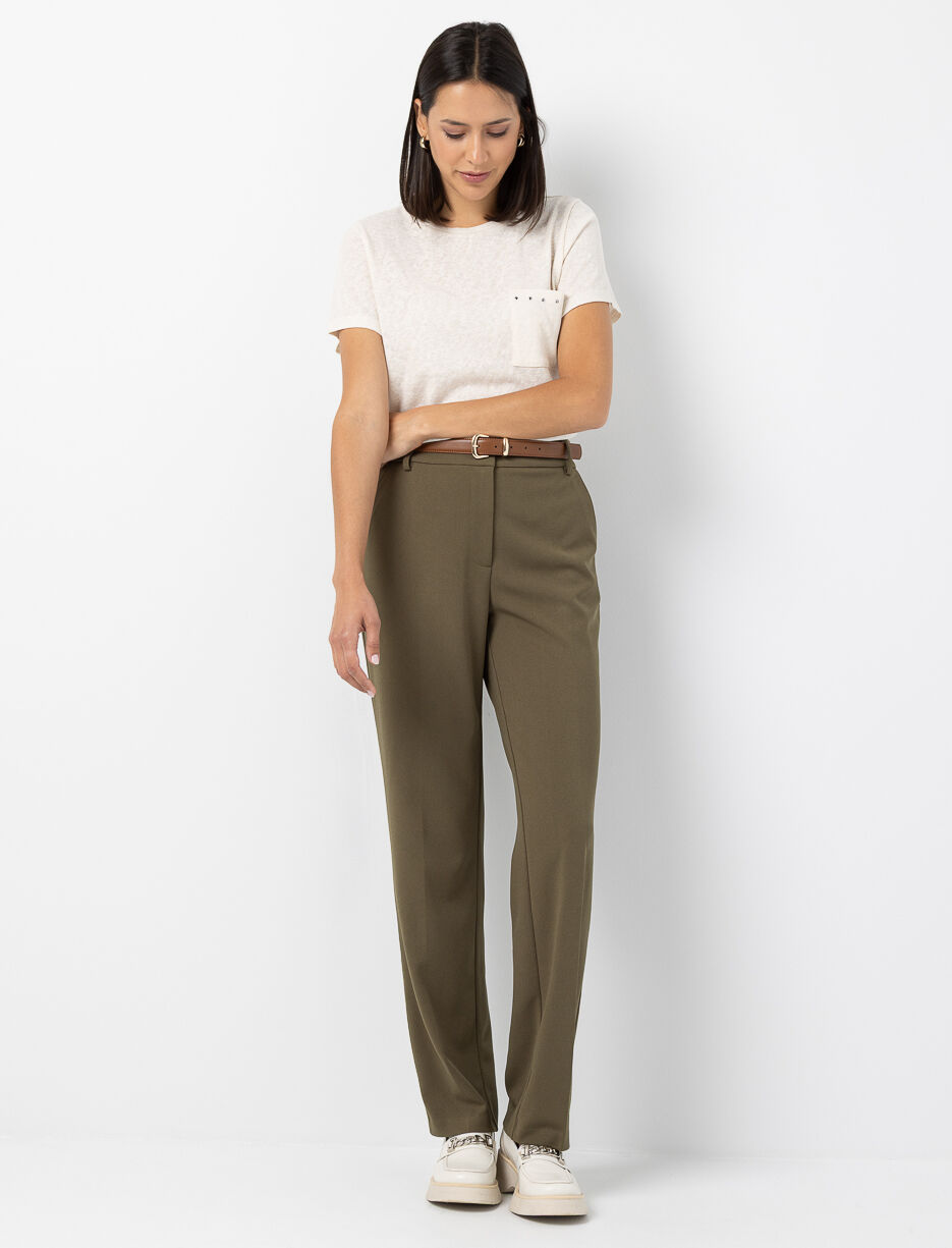 Pantalon effilé à taille régulière