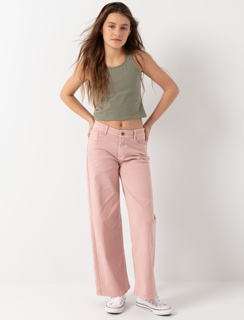 Regular-rise Wide-leg Pants