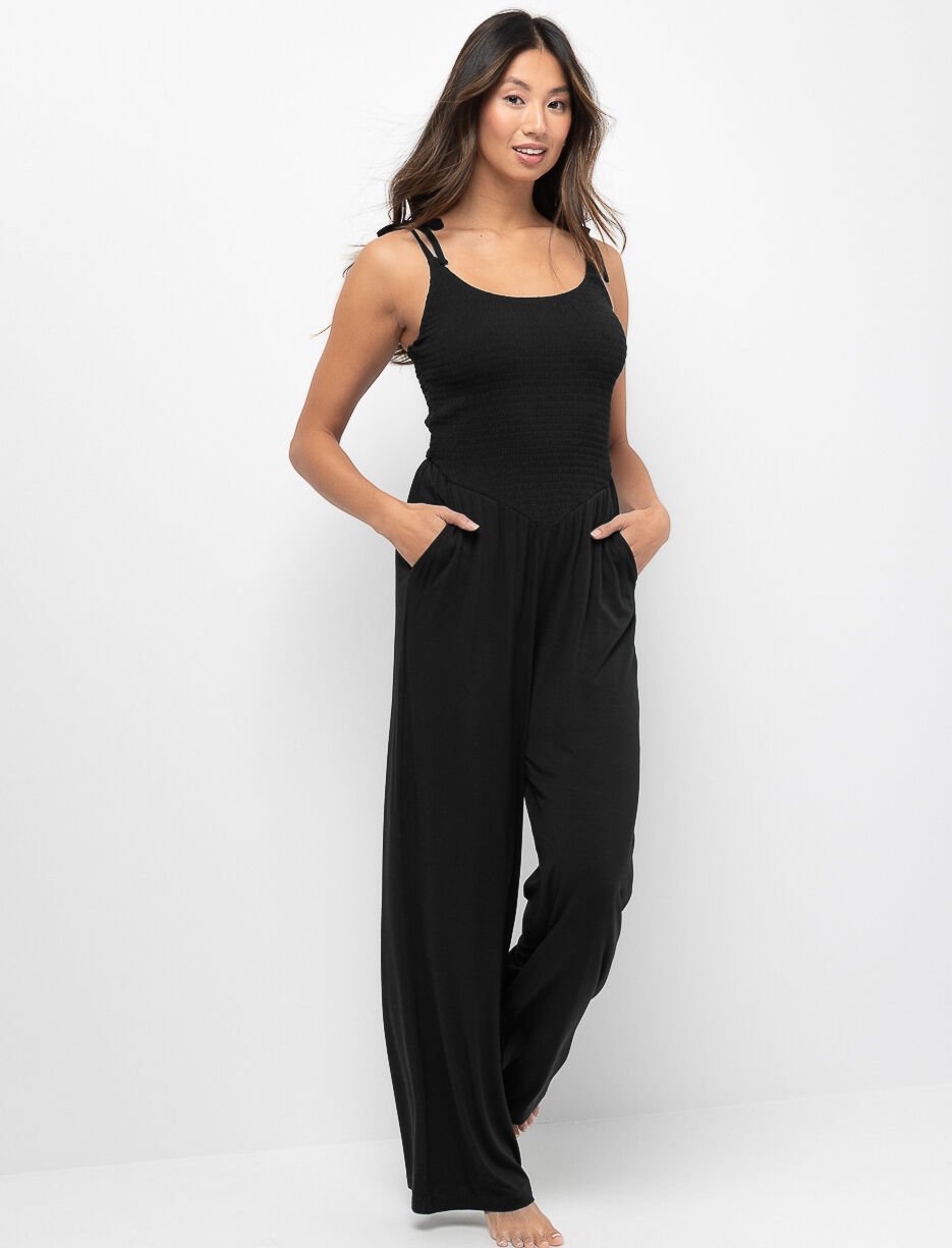 Combinaison à fines bretelles nouables