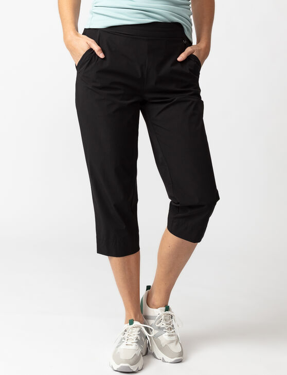 Solid Pull-on Capris