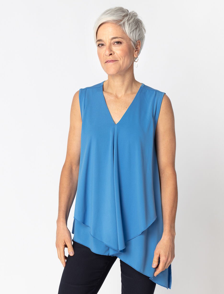Camisole asym&eacute;trique unie