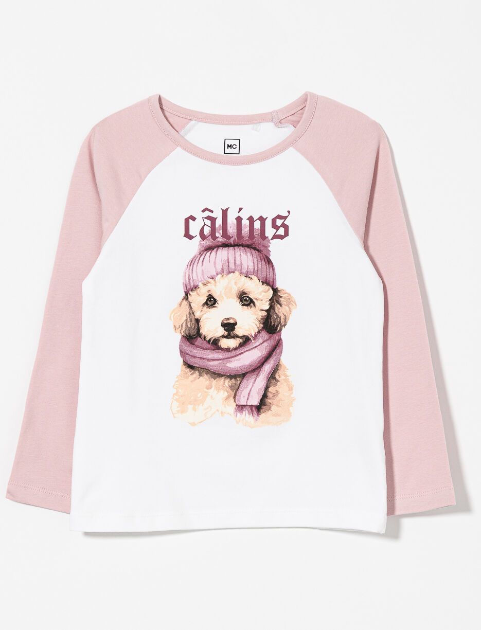 T-shirt &agrave; imprim&eacute; animal - petite fille