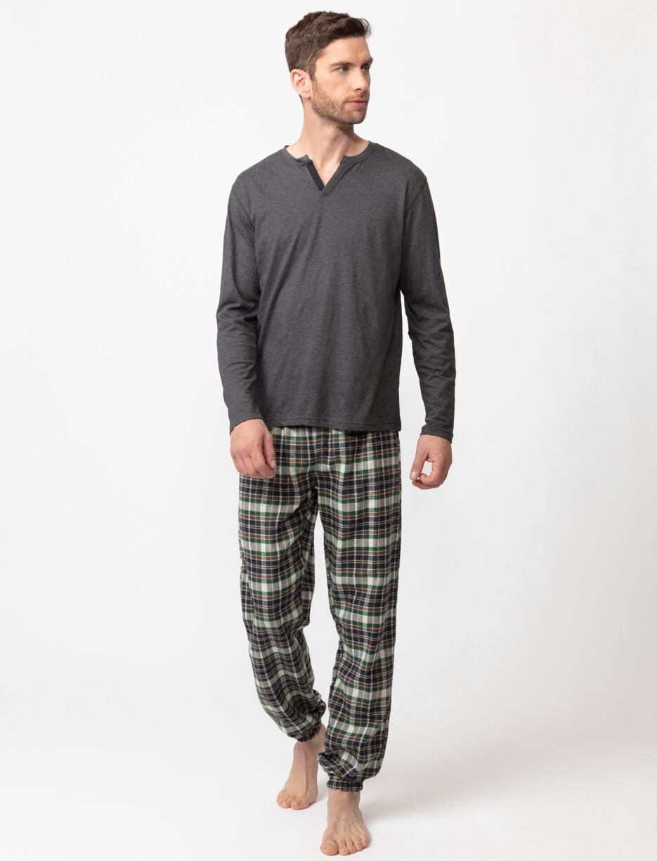 Pyjama 2 pièces à carreaux