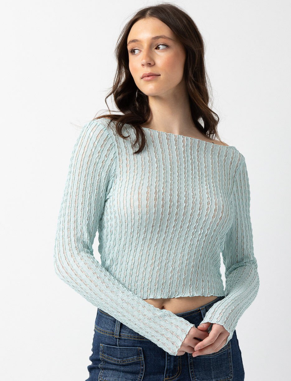 Sheer Knit T-shirt