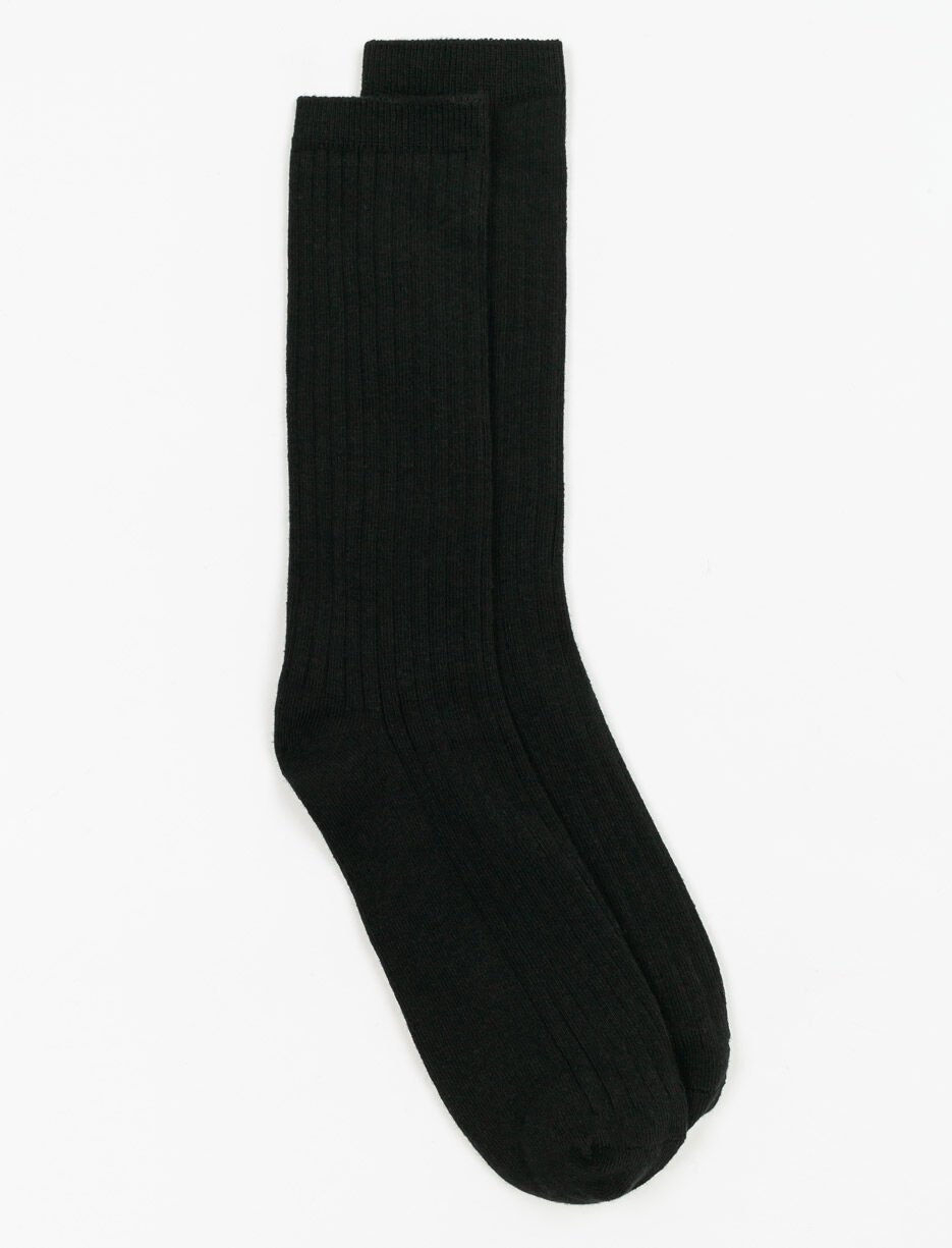 Organic Cotton Ribbed Crew Socks