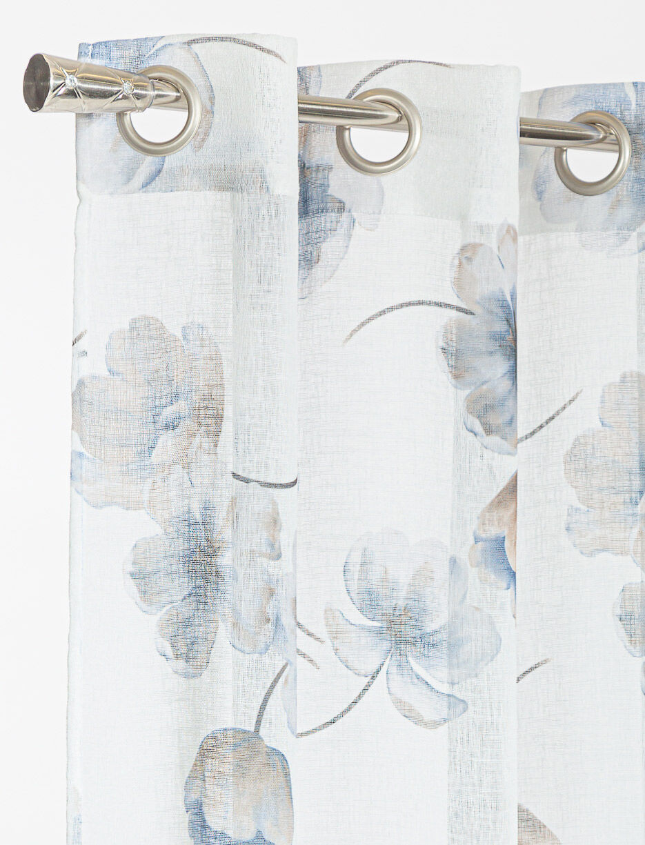 1 panneau de rideau fleuri