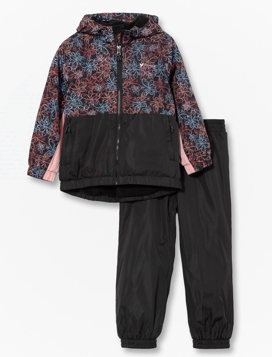 Two-Piece Fleece-Lined Rain Suit - Little Girls