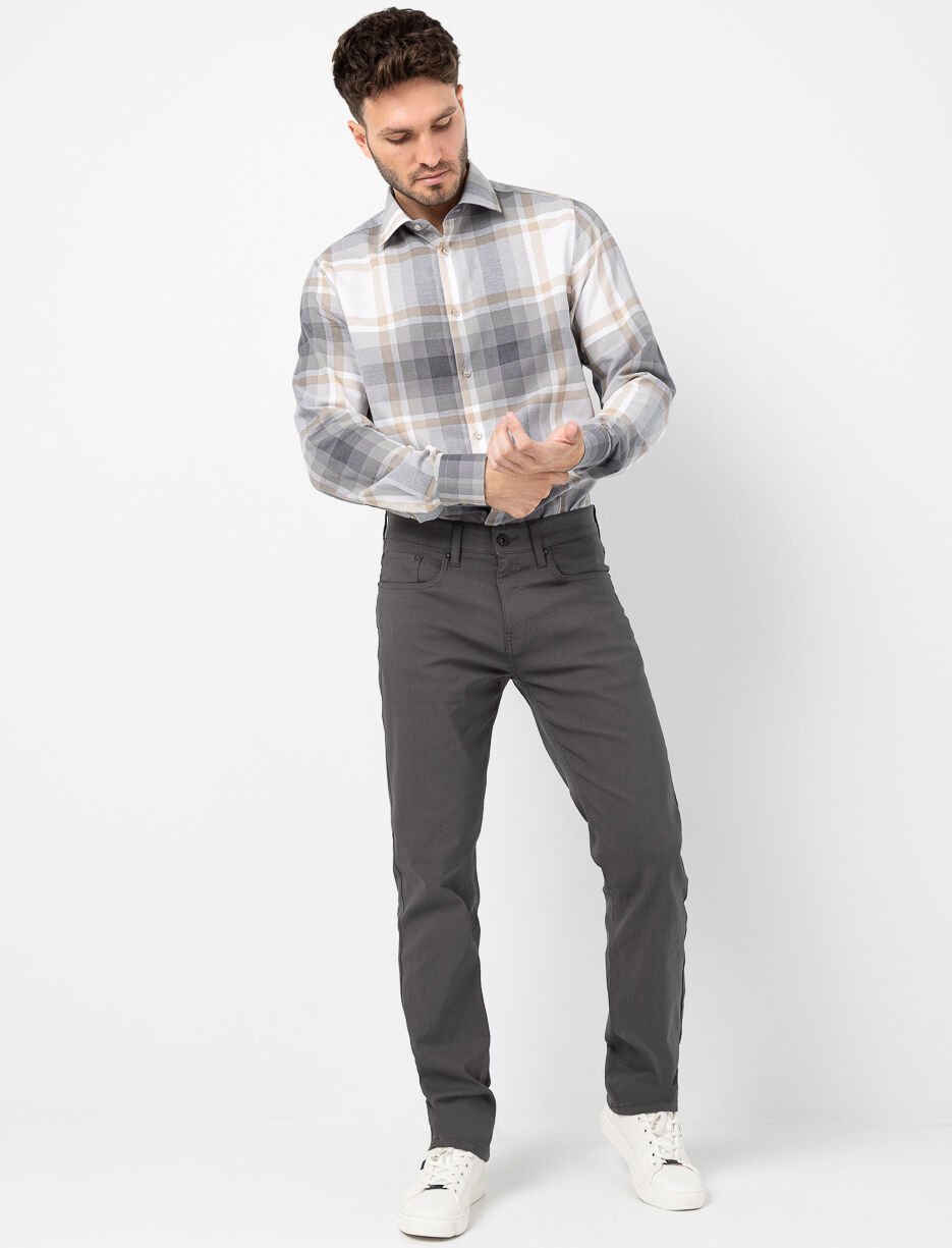 Pantalon droit à taille régulière