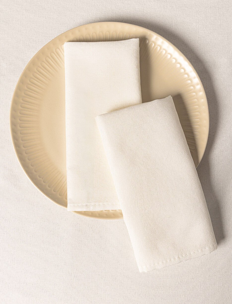 Serviettes de table en faux lin - paquet de 2