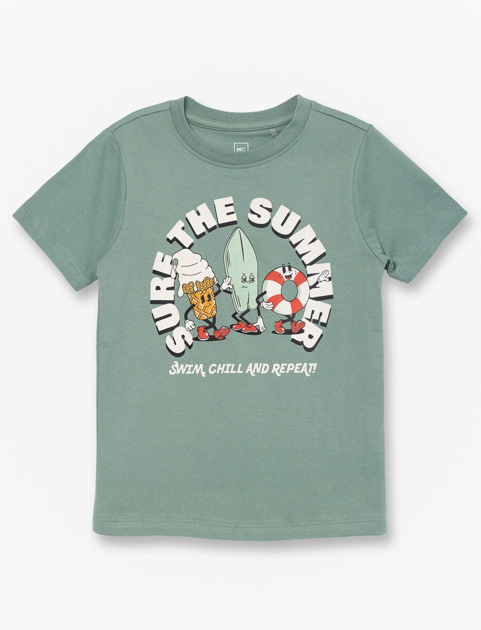 T-shirt en coton bio imprimé - petit garçon