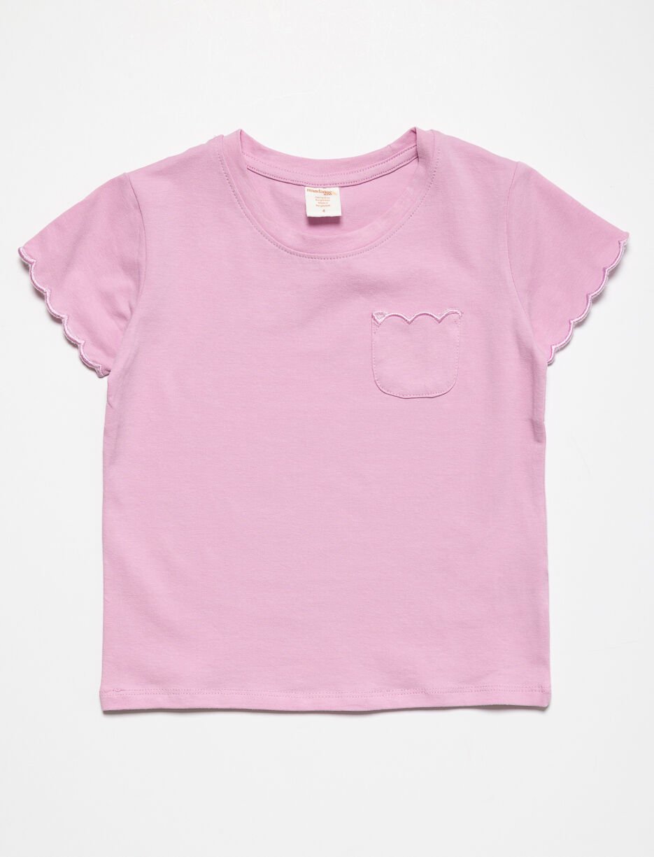 T-shirt uni &agrave; poche