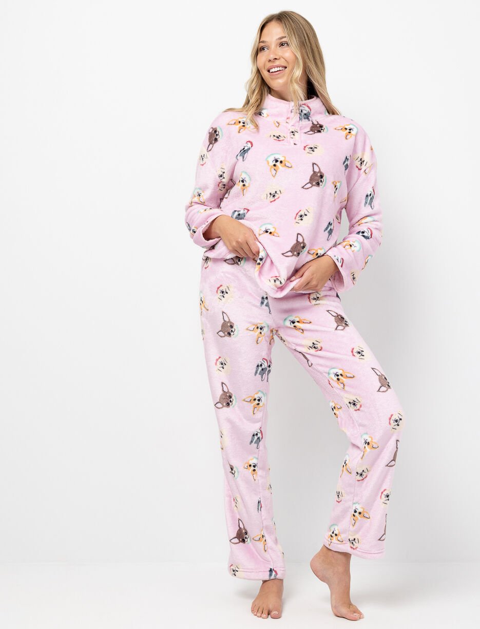 Pantalon de pyjama en peluche mprimé