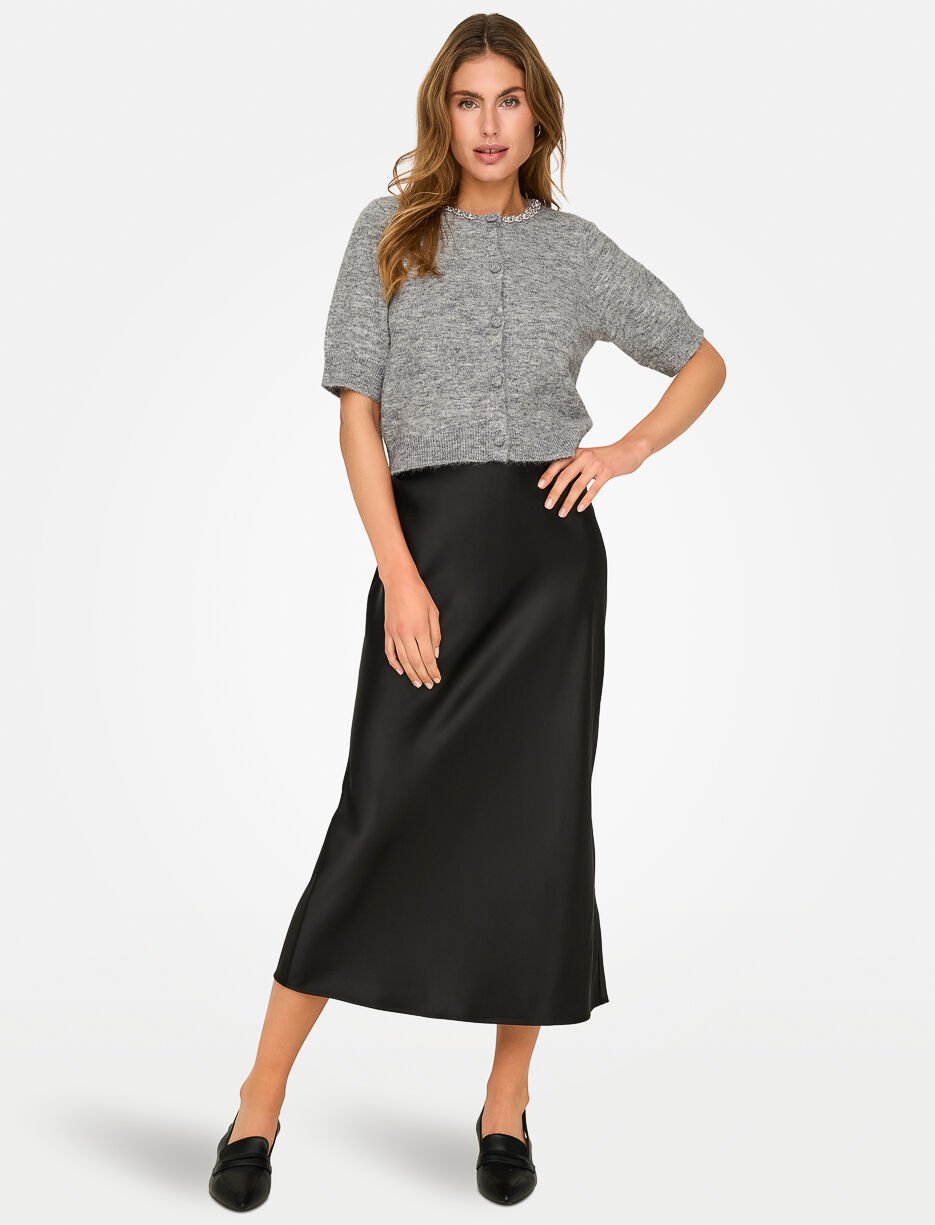 Cardigan en tricot à boutons et strass