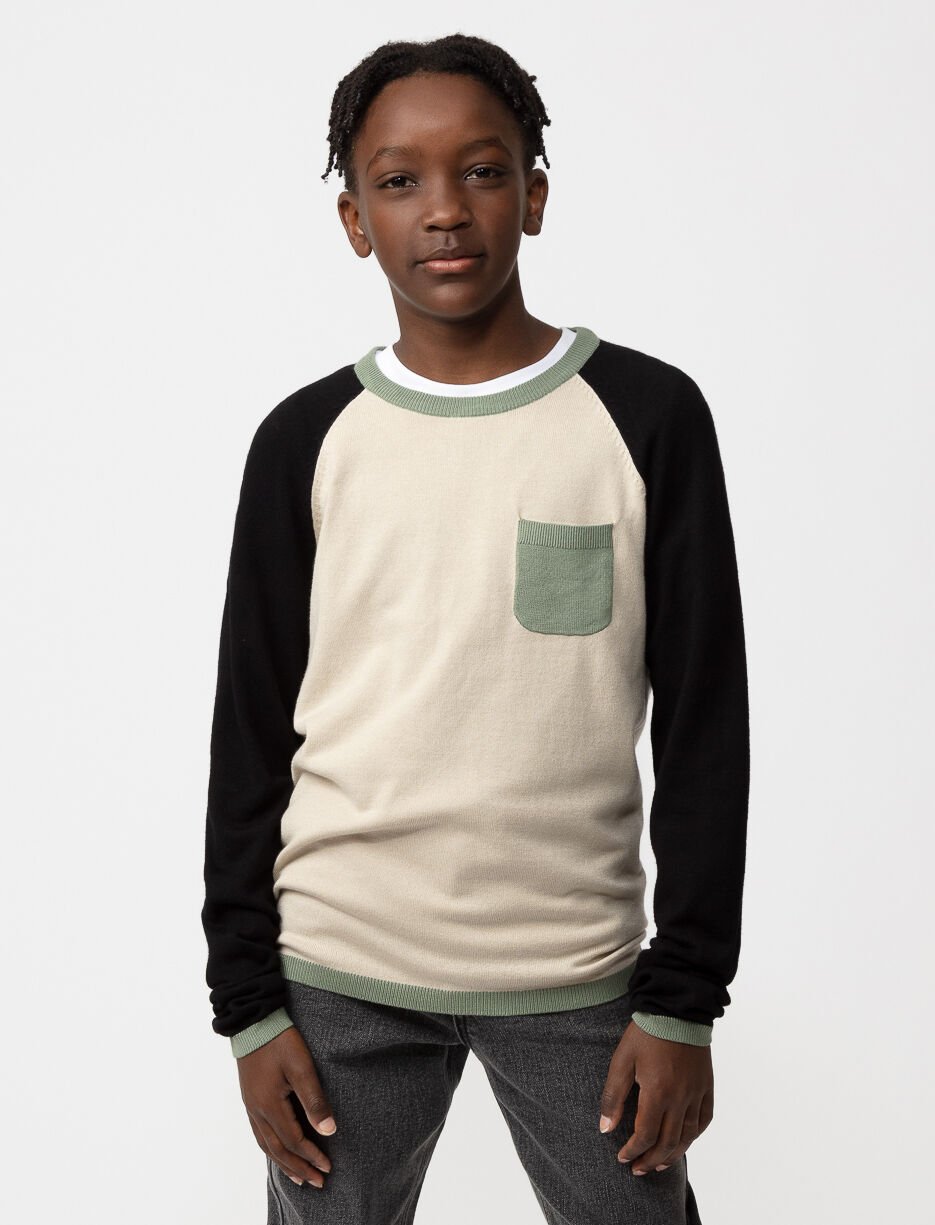 Knit Raglan-sleeve Sweater