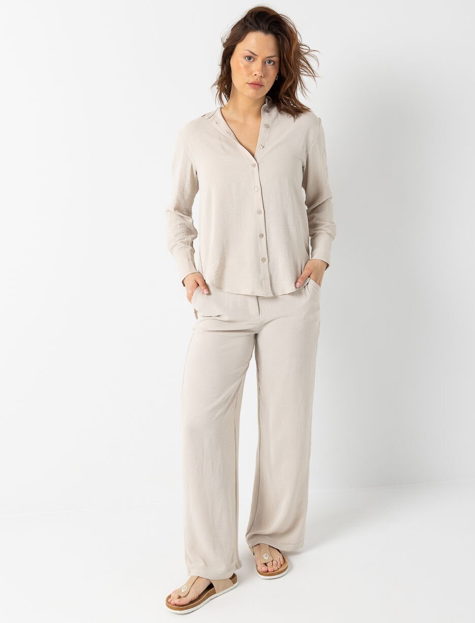 Pantalon uni à jambe large Pantalon uni à jambe large