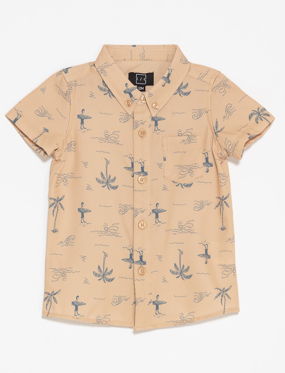 Chemise à motifs à manches courtes