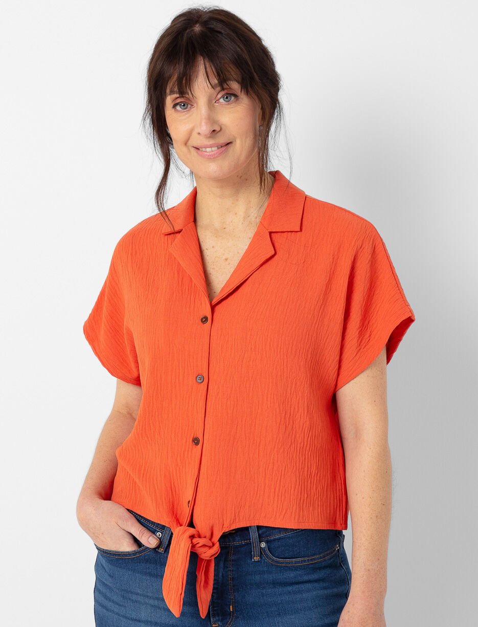 Blouse nouée à manches dolman