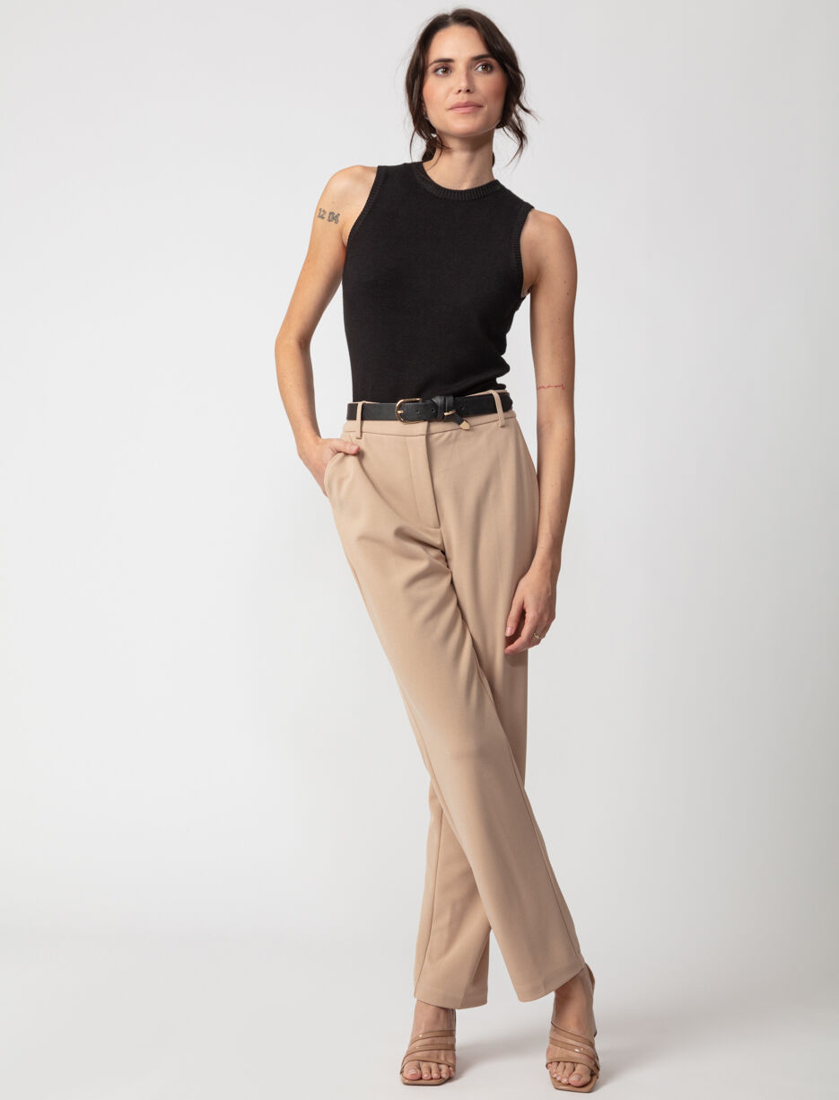 Pantalon effilé à taille régulière