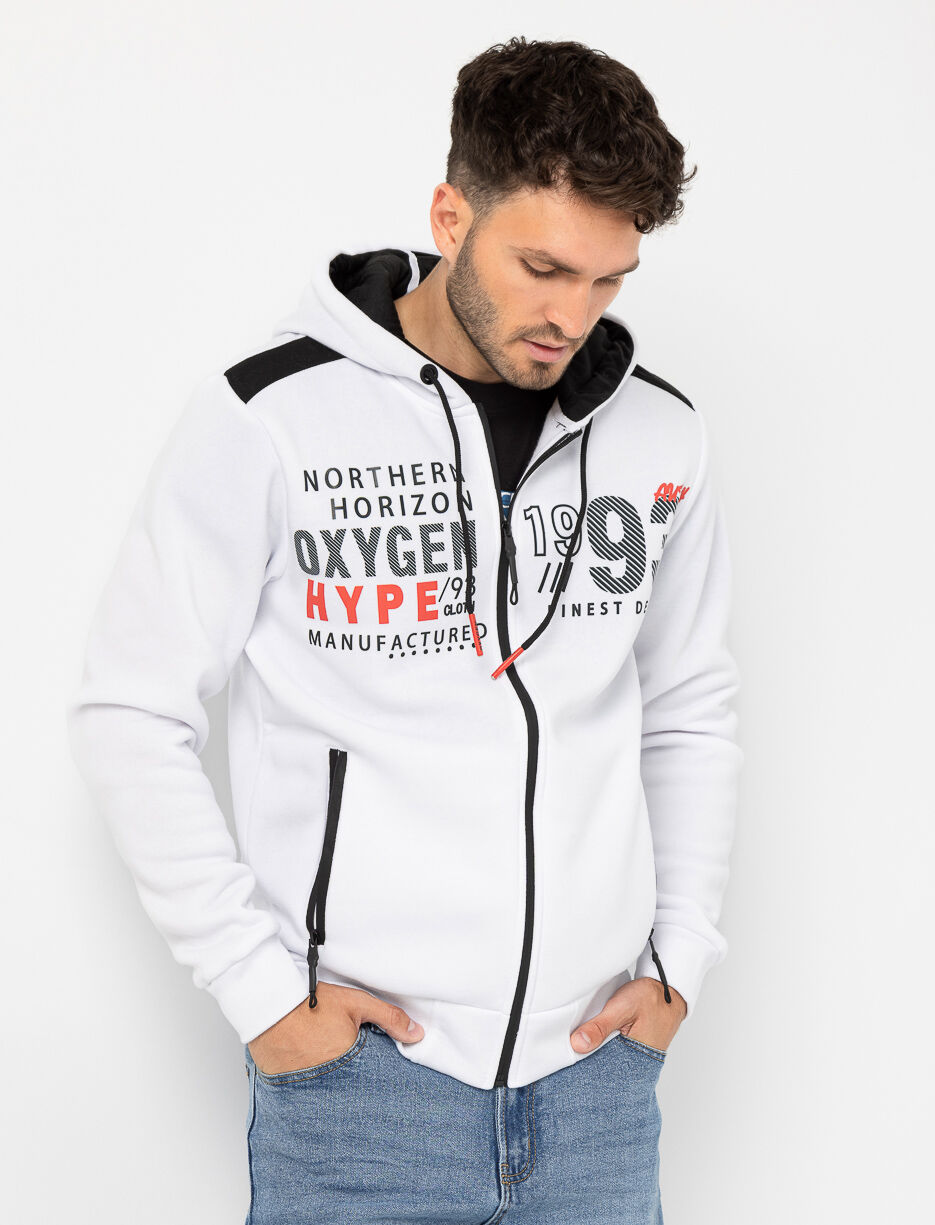 Printed Zip-up Hoodie